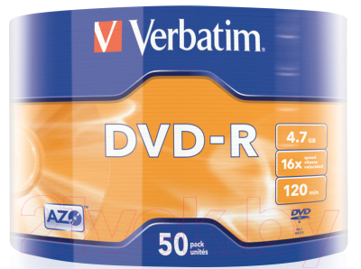 Набор дисков DVD+R Verbatim 4.7Гб AZO Matt Silver / 43788 (50шт)