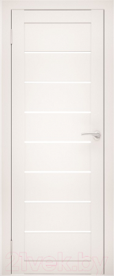 Дверь межкомнатная Юни Flash 01 Eco 40x200 (белый/стекло белое)