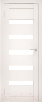 Дверь межкомнатная Юни Flash 03 Eco 40x200 (белый/стекло белое)
