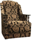 Кресло мягкое Асмана Анна с деревянными подлокотниками (велюр вензель) - 