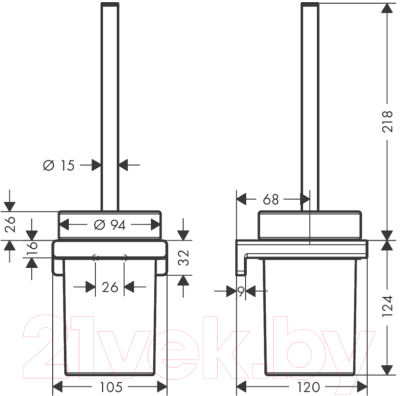 Ершик для унитаза Hansgrohe AddStoris 41752140