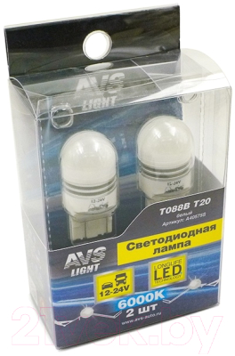 Комплект автомобильных ламп AVS T088B / A40575S (2шт, белый)