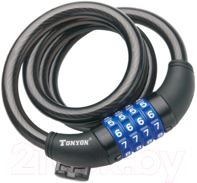 Велозамок Tonyon Кодовый 12x1200 / 5231С-1212 (черный)