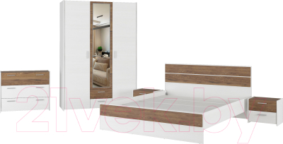 Комплект мебели для спальни Евва Венеция 2 (бодега белый/ясень орландо)