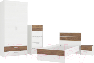 Комплект мебели для спальни Евва Венеция 7 (бодега белый/ясень орландо)