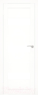 Дверь межкомнатная Юни Flash Eco 12 40x200 (белый/стекло белое)