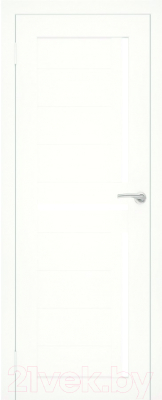Дверь межкомнатная Юни Flash Eco 18 60x200 (белый/стекло белое)