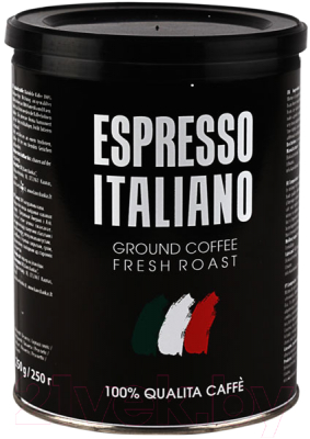 Кофе молотый Espresso Italiano 100% Арабика ультра-мелкого помола (250г, ж/б)