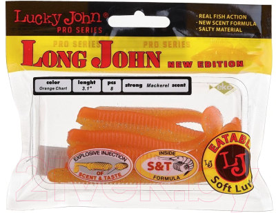 Мягкая приманка Lucky John Pro Series Long John / 140118-T26 (8шт)