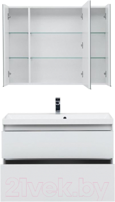 Комплект мебели для ванной Aquanet Гласс 90 / 240467