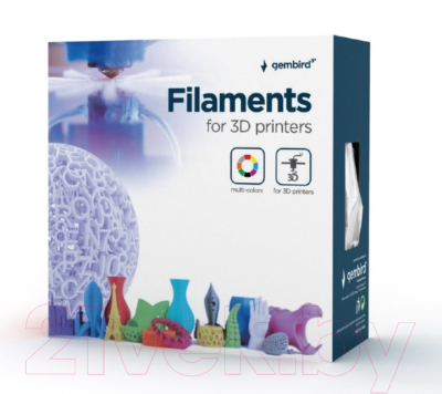 Пластик для 3D-печати Gembird 3DP-PLA3-01-W (3мм, 1кг, белый)