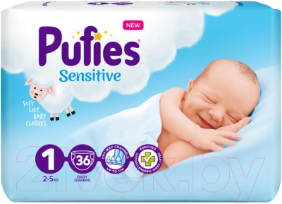 Подгузники детские Pufies Sensitive Newborn 2-5 кг (36шт)