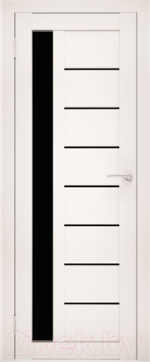 Дверь межкомнатная Юни Flash 04 Eco 60x200 (белый/стекло черное)