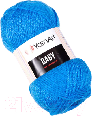 Пряжа для вязания Yarnart Baby 100% акрил / 600 (150м, ярко-голубой)