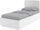 Односпальная кровать Rinner Тиффани М38 с ПМ 90x200 (белый текстурный) - 
