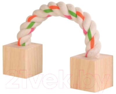 Игрушка для грызунов Trixie из дерева и веревки 6186
