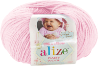 Пряжа для вязания Alize Baby Wool 40% шерсть, 40% акрил, 20% бамбук / 185 (175м, светло-розовый) - 