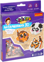 Развивающая игра Bondibon Аквамозаика 3D 3 фигуры Обезьянка, тигр, панда / ВВ5253 - 