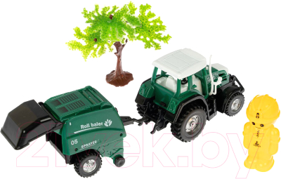 Трактор игрушечный Yako Мини МаниЯ Трактор с прицепом и дерево / В94373