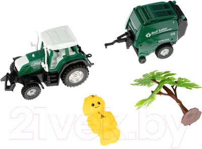 Трактор игрушечный Yako Мини МаниЯ Трактор с прицепом и дерево / В94373