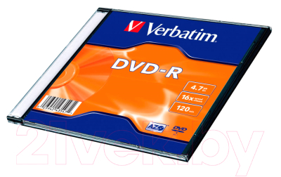Диск DVD-R Verbatim 4.7Гб Slim Single / 43547
