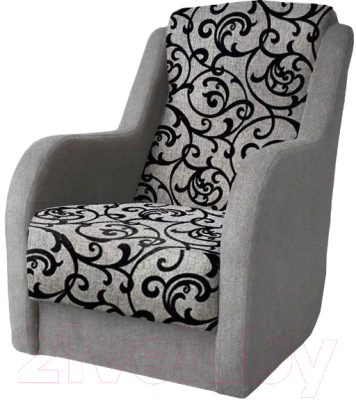 Комплект мягкой мебели Асмана Дачник-1 (рогожка завиток черный/рогожка серая)