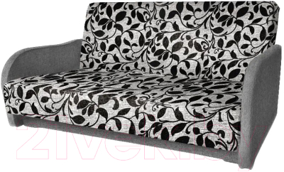 Комплект мягкой мебели Асмана Дачник-1 (рогожка листок черный/рогожка серая)