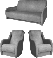 Комплект мягкой мебели Асмана Дачник-1 (рогожка серая) - 