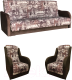 Комплект мягкой мебели Асмана Дачник-1 (архитектура шоколад/банни под.ткань) - 
