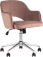 Кресло офисное Stool Group Кларк / CLARKSON Pink CHROME (велюр розовый) - 