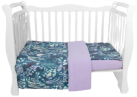 Комплект постельный для малышей Amarobaby Baby Boom Flower dreams / AMARO-3003-FD (фиолетовый) - 
