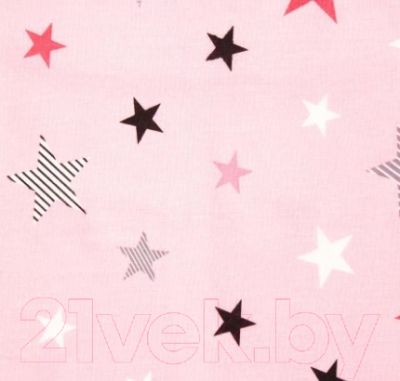 Бортик в кроватку Amarobaby Princess / AMARO-3112-Prin (12 предметов, серый/розовый)