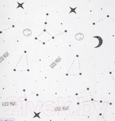 Бортик в кроватку Amarobaby Stars / AMARO-3112-St (12 предметов, белый)