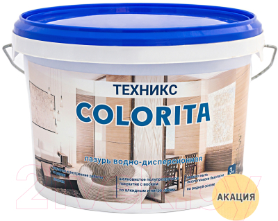 Лазурь для древесины Техникс Colorita ВД-АК-1 (3кг, акация)