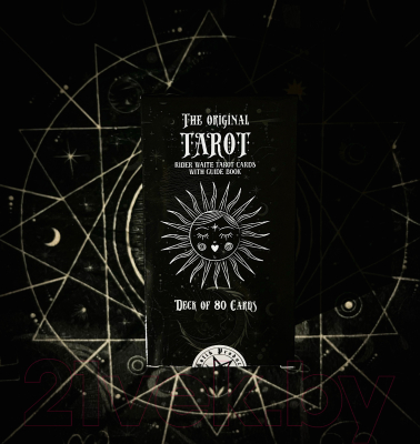 Гадальные карты Gothic Kotik Production Таро Артура Эдварда Уэйта 78+2. Русское издание (черный матовый/черный срез)