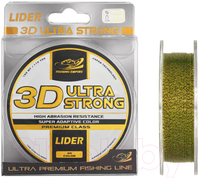 Леска монофильная Fishing Empire Lider 3D Ultra Strong 0.23мм 100м / 3D-023