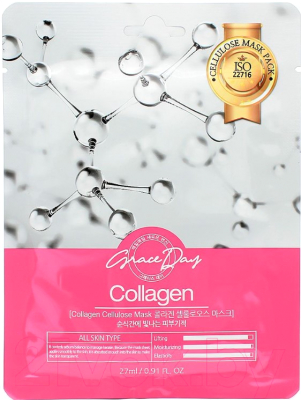 Изображение товара Маска для лица тканевая Grace Day Collagen (27мл)