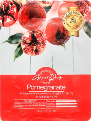 Маска для лица тканевая Grace Day Pomegranate (27мл)