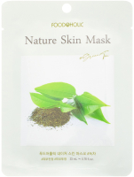 

Маска для лица тканевая FoodaHolic, Nature Skin с зеленым чаем