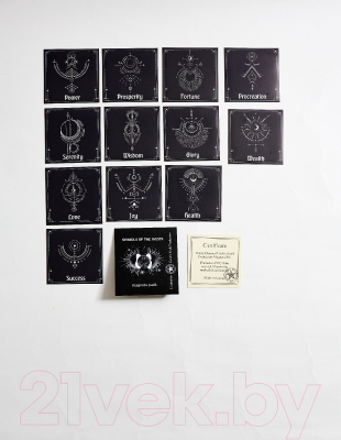 Набор магнитов декоративных Gothic Kotik Production Символы Авесты. Английская версия (12шт)