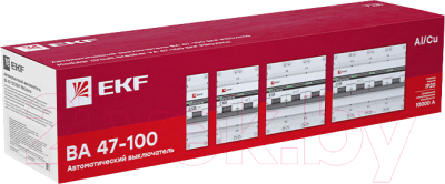 Изображение товара Выключатель автоматический EKF Basic ВА 47-100 3P 25А (C) 10kA / mcb47100-3-25C-bas