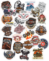 Набор наклеек Gothic Kotik Production Harley-Davidson Motorcycles (25шт) - 