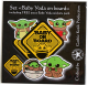 Набор знаков-наклеек на автомобиль Gothic Kotik Production Ребенок в машине Baby Yoda On Board + Стикерпак Мандалорец (2шт) - 