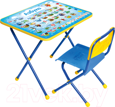Комплект мебели с детским столом Ника КП/9 Азбука (голубой)