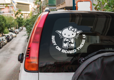 Набор знаков-наклеек на автомобиль Gothic Kotik Production Baby Yoda on Board + стикерпак Cute Baby Yoda Мандалорец Mustafa