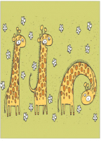 Набор текстиля для спальни JoyArty Три жирафа / bcsl_30062 (160x220) - 
