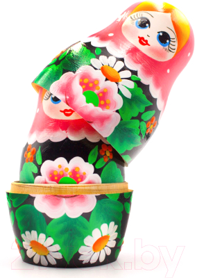 Матрешка сувенирная Брестская Фабрика Сувениров С нарисованным вручную цветок сакуры 7016