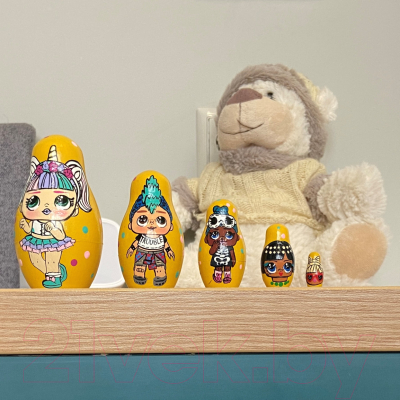 Матрешка сувенирная Брестская Фабрика Сувениров LOL с разными куклами для девочек 5179