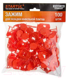 Клипсы для выравнивания плитки Startul Standart 1мм / ST4307-100 (100шт)