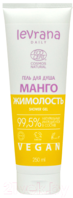 Изображение товара Гель для душа Levrana Ecocert Cosmos Natural Манго и жимолость (250мл)